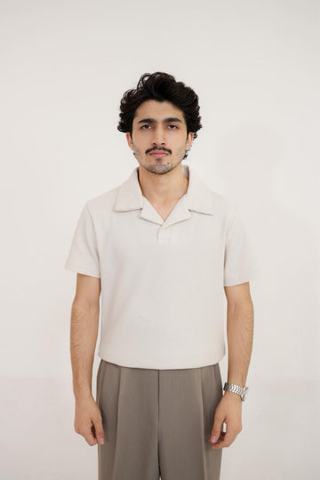 COURT-COLLAR POLO | OFF WHITE