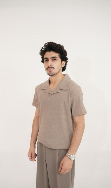 COURT-COLLAR POLO | SAND