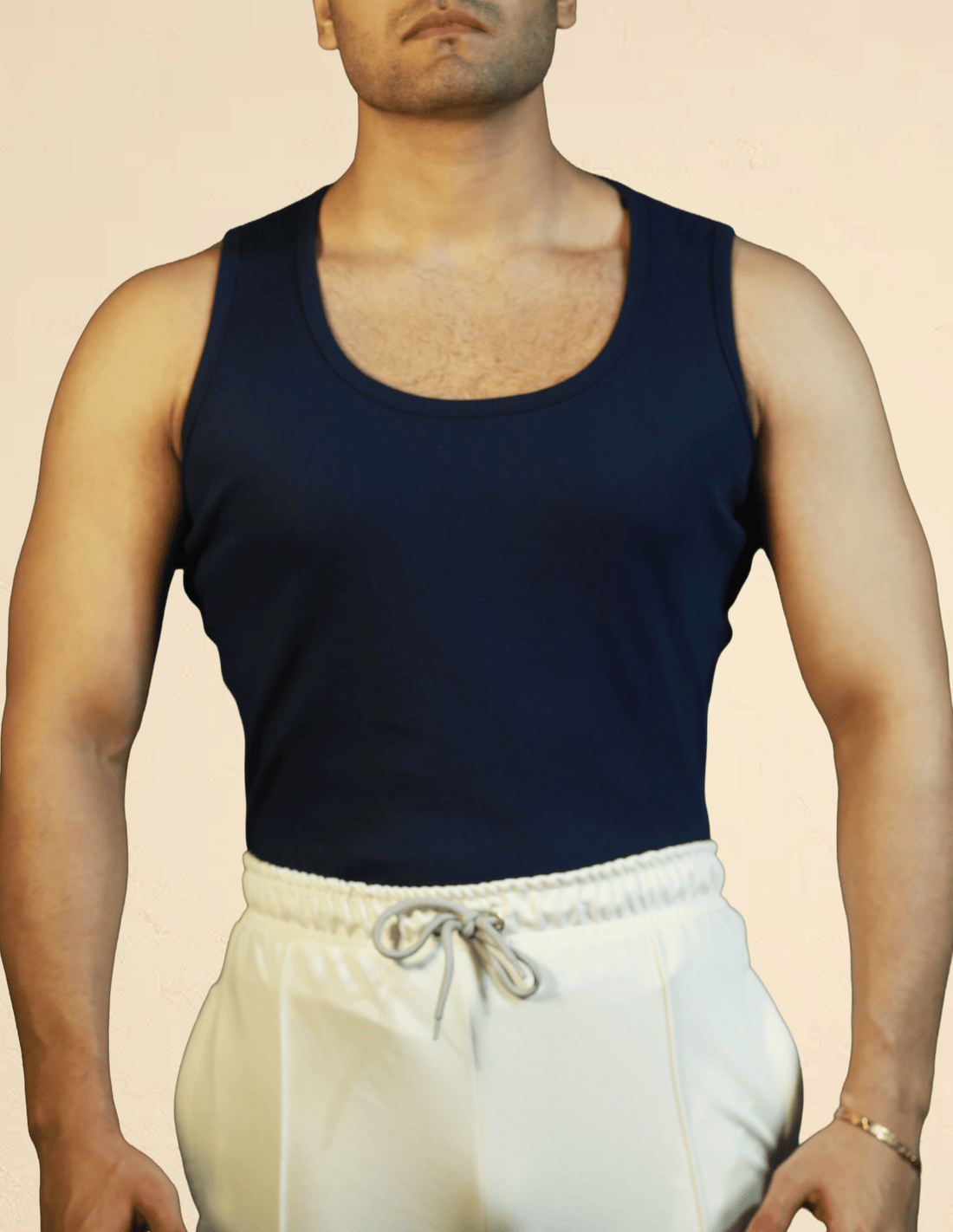 RIBBED TANK TOPS | NAVY BLUE