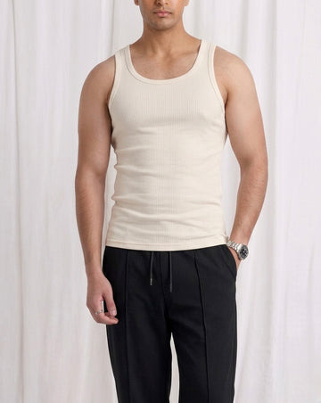 RIBBED TANK TOPS | OFF WHITE