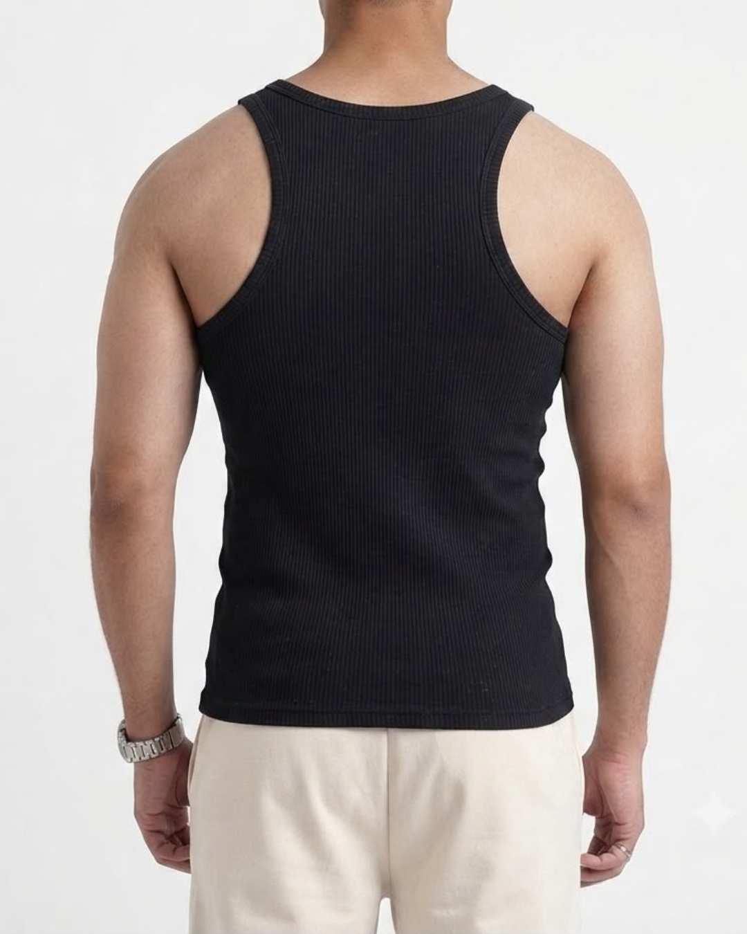 RIBBED TANK TOPS | BLACK