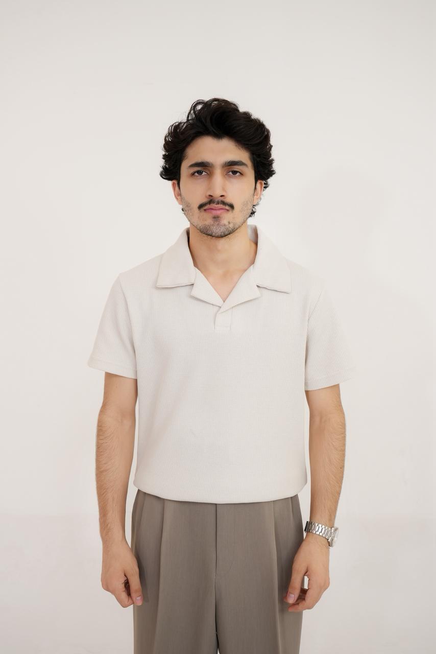 COURT-COLLAR POLO | OFF WHITE