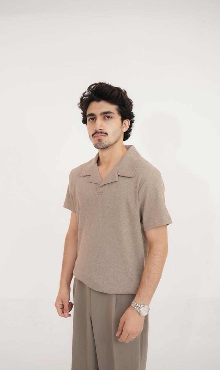 COURT-COLLAR POLO | SAND