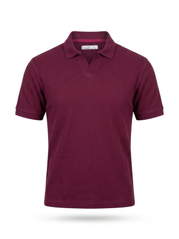 THARMAL KNITTED POLO  | MAROON